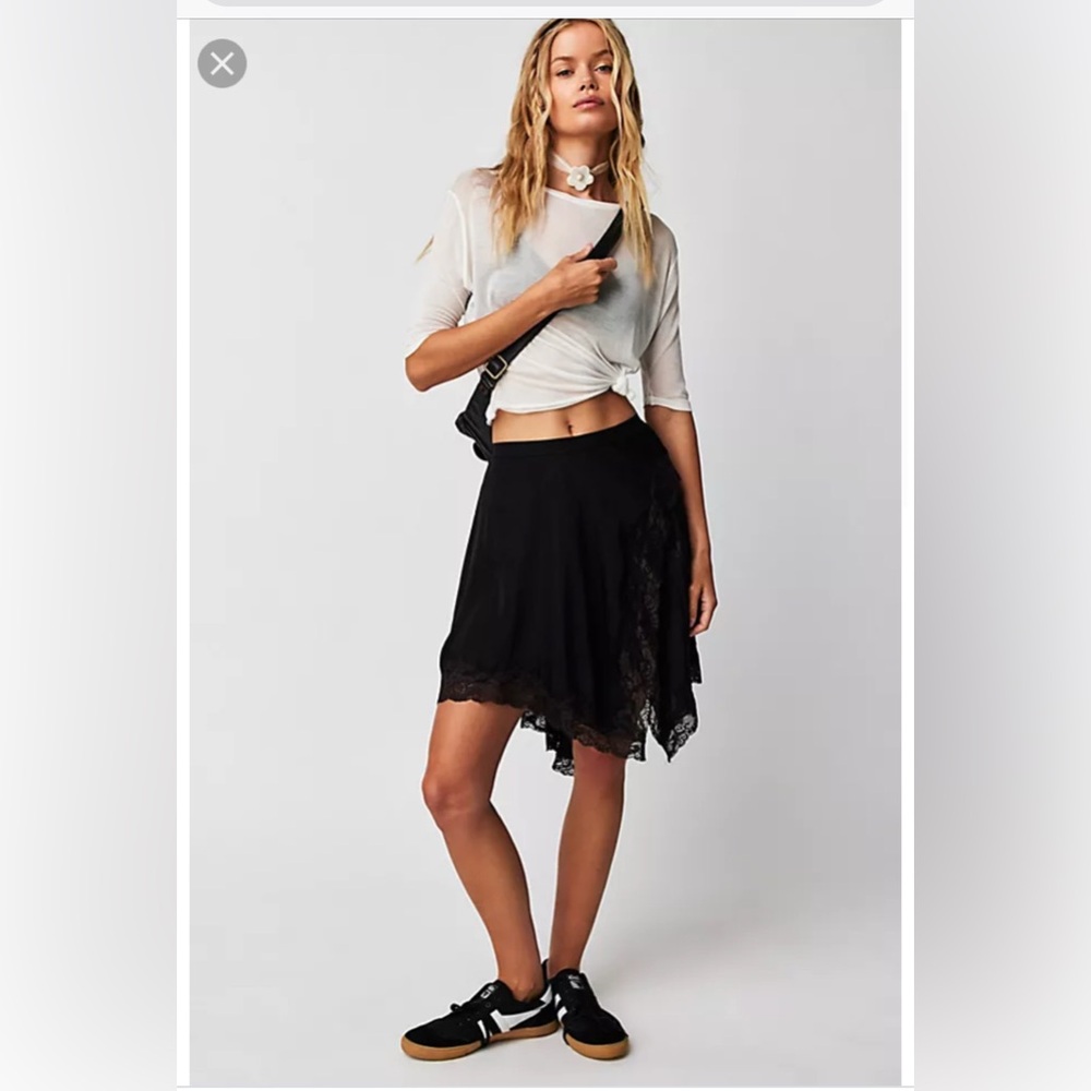 Free People Neon Nights Half Slip Black